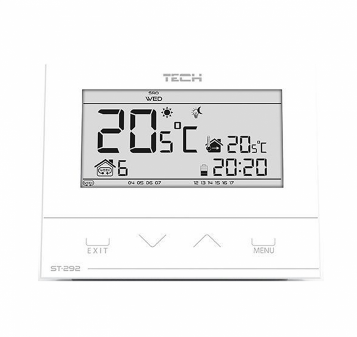 TECH ST-292 v3 Regulator pokojowy dwustanowy, tygodniowy (wersja biała)